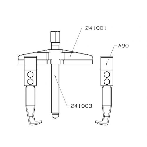 EXTRACTOR FORZA SERIE 2400 DE 2 PATAS